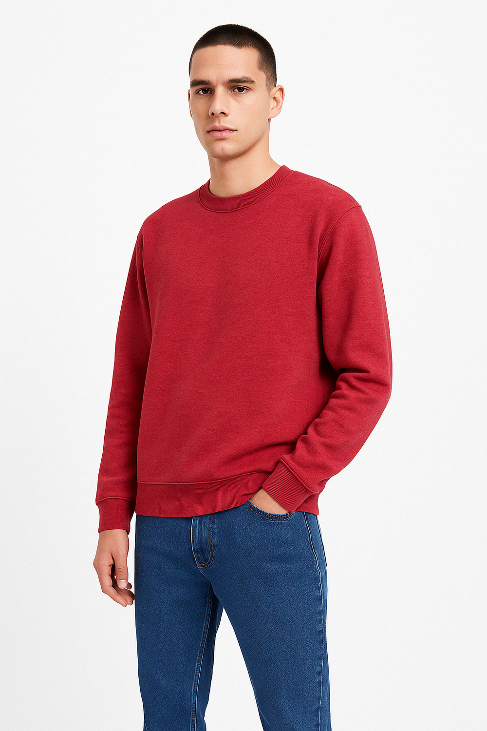 THREADS DESIGN oversized sweatshirt in Red