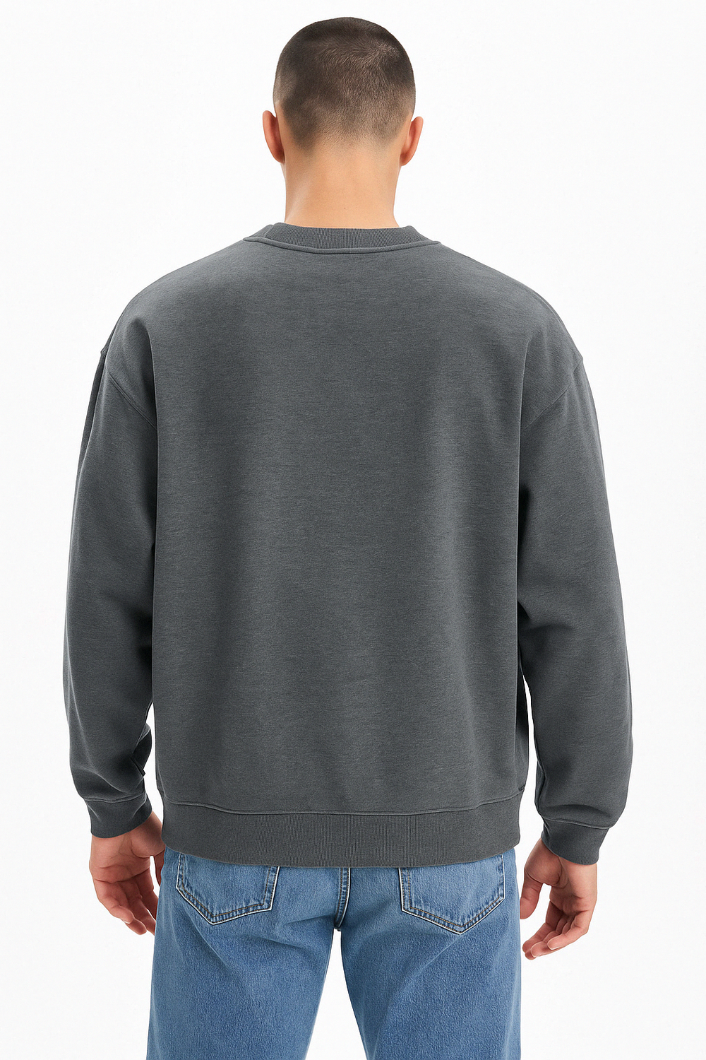 THREADS DESIGN oversized sweatshirt in Graphite