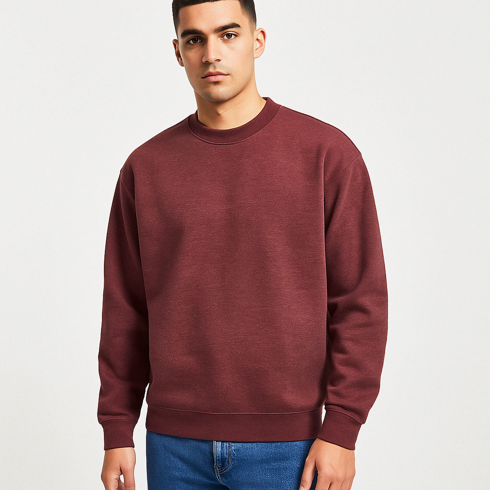 THREADS DESIGN oversized sweatshirt in Maroon