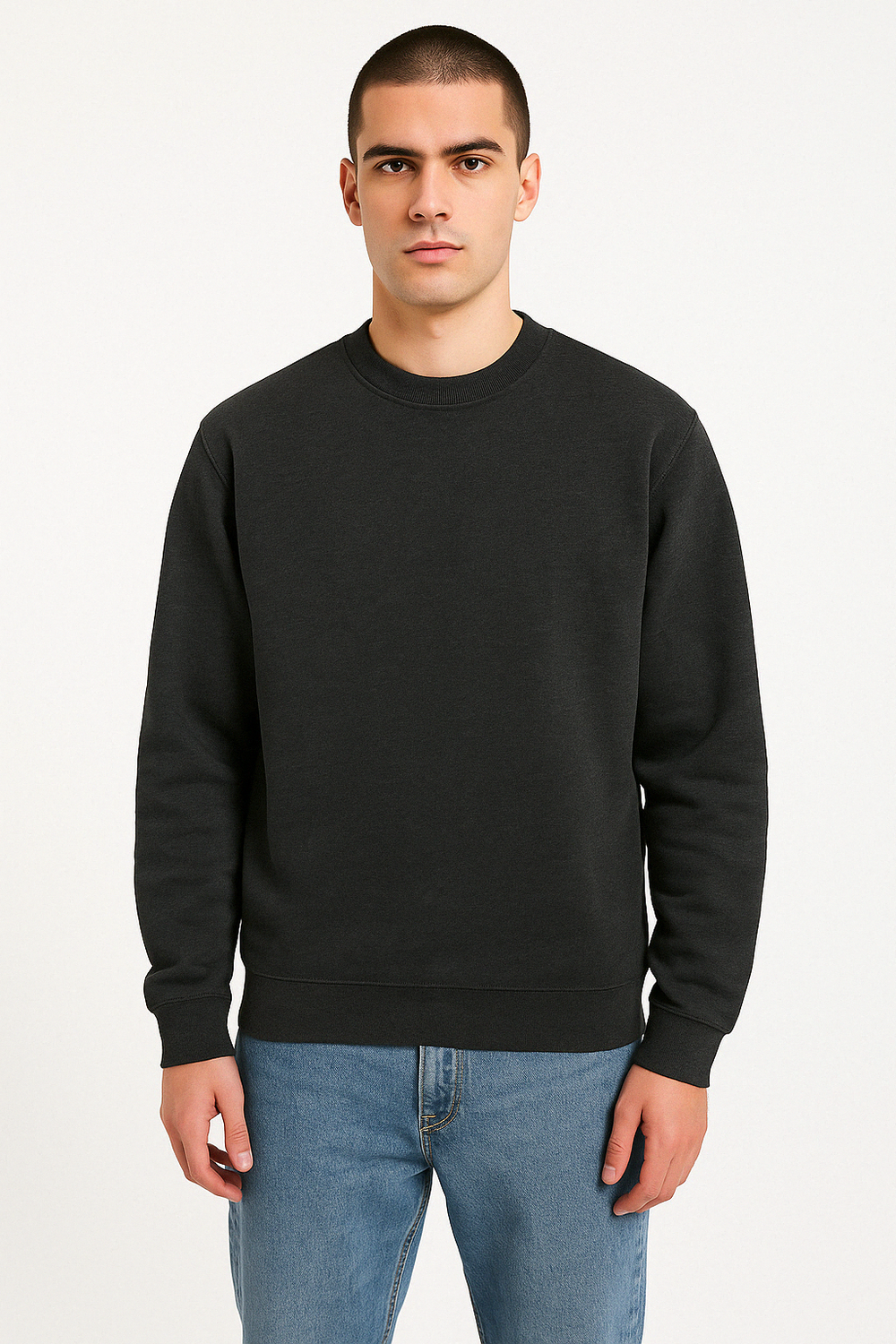 THREADS DESIGN oversized sweatshirt in Charcoal