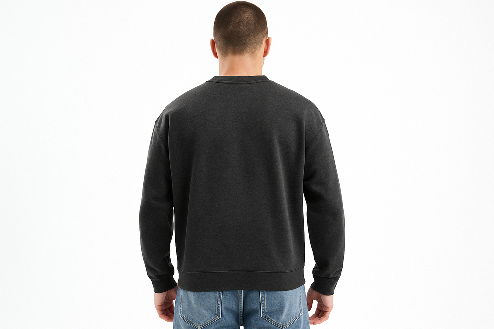 THREADS DESIGN oversized sweatshirt in Charcoal