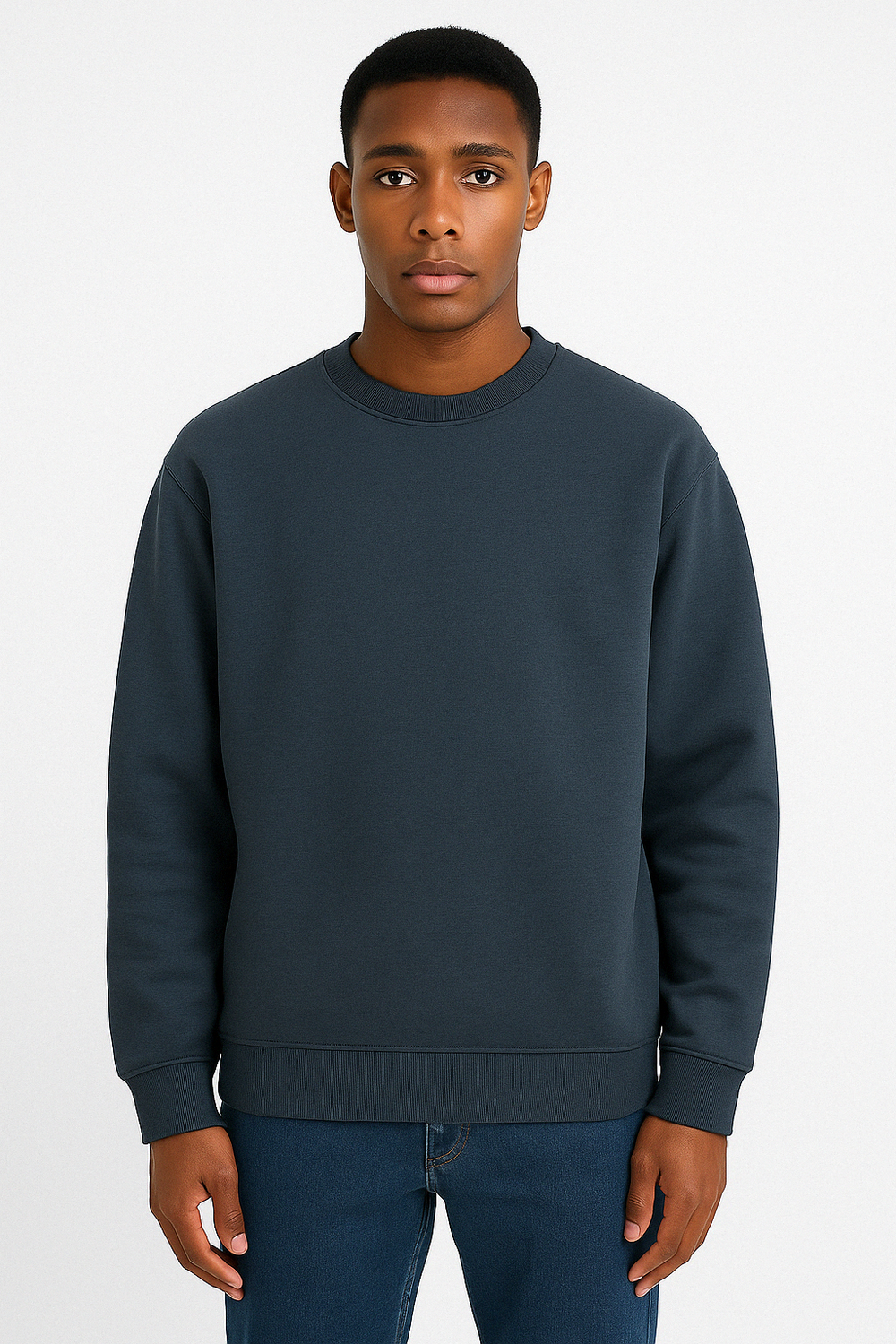 THREADS DESIGN oversized sweatshirt in Navy